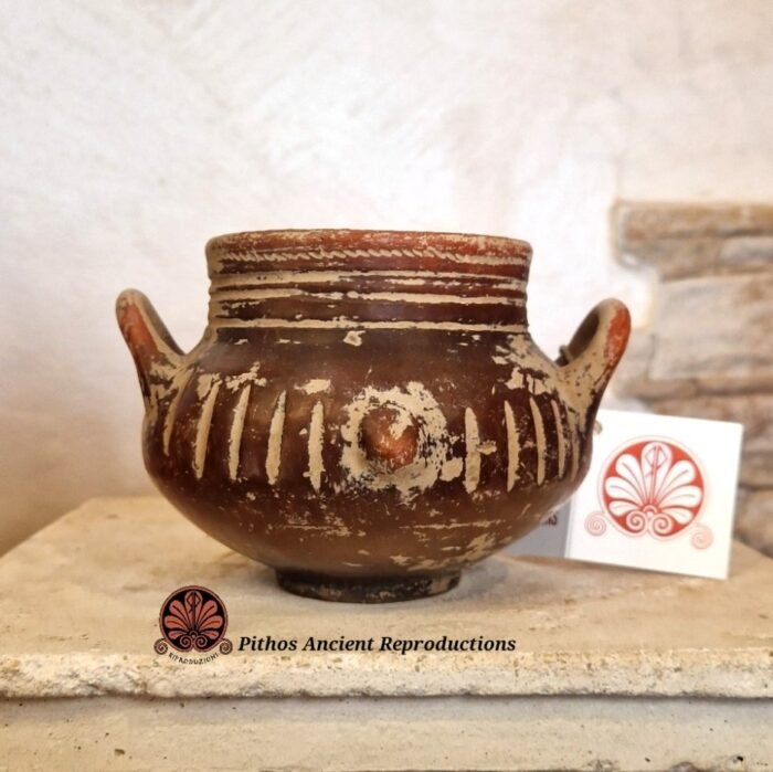 Vaso olla biansata Villanoviana di impasto