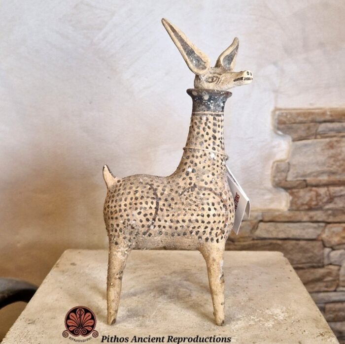 Askos a forma di cerbiatto terracotta - immagine 3