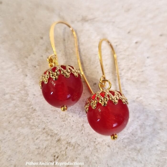 Orecchini quarzo rosso