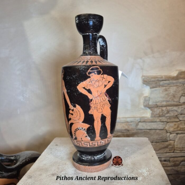 Lekythos a figure rosse