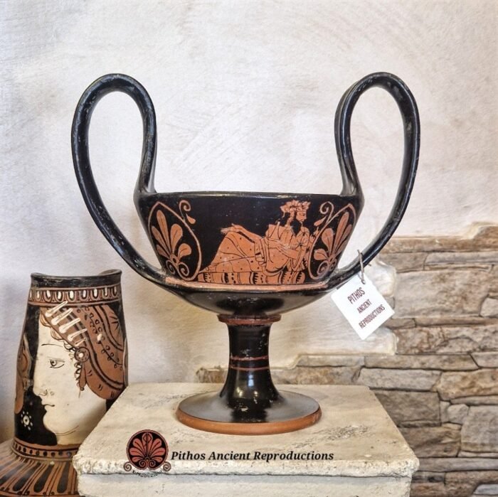 Kantharos attico simposio figure rosse