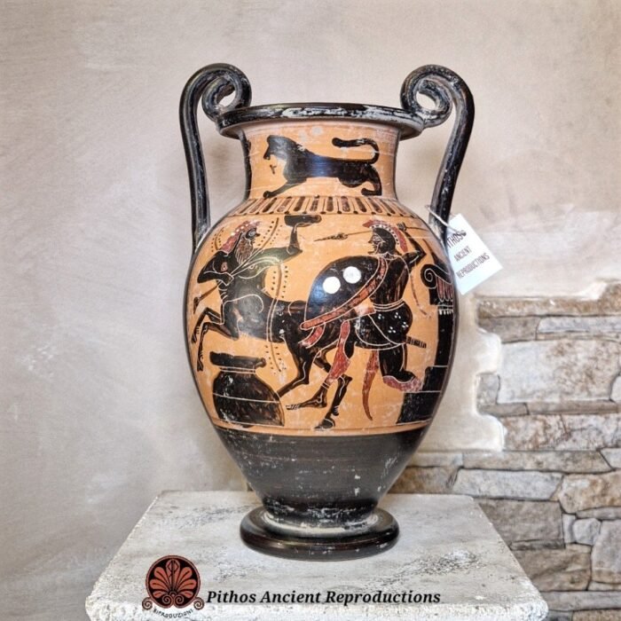 Cratere a colonnette figure nere