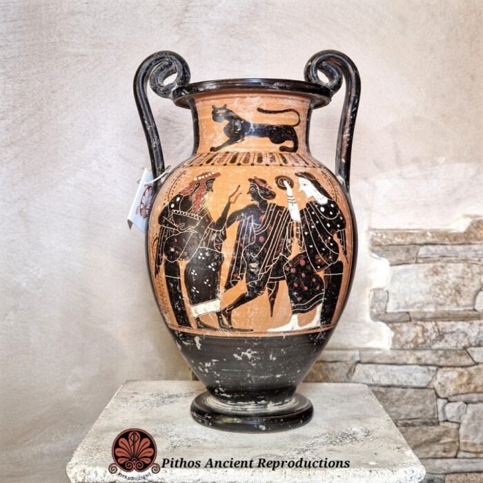 Cratere a colonnette figure nere - immagine 3
