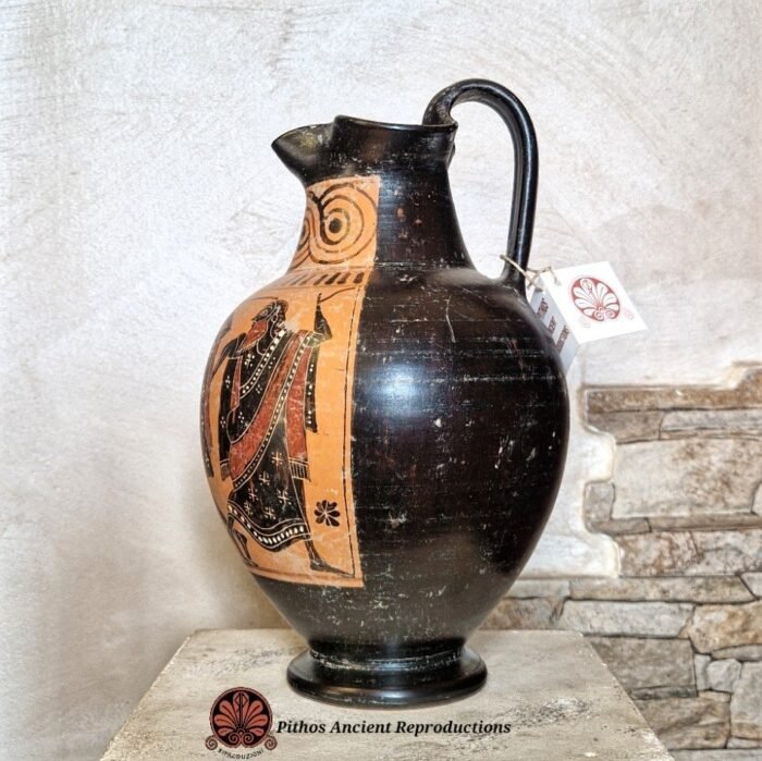Oinochoe trilobata a figure nere - immagine 3