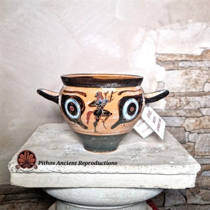 Mastos coppa a figure nere occhi apotropaici