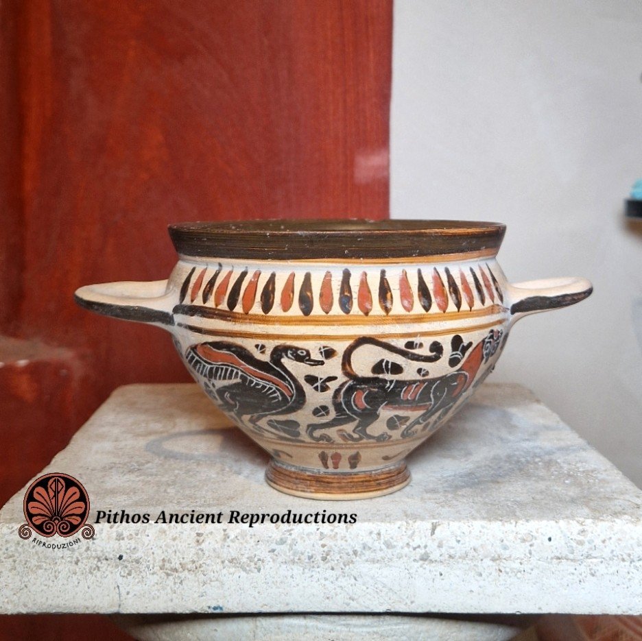Skyphos corinzio figure nere animali - immagine 3