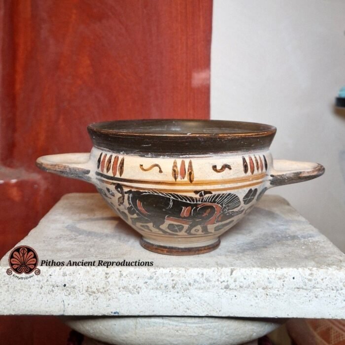 Skyphos corinzio figure nere animali