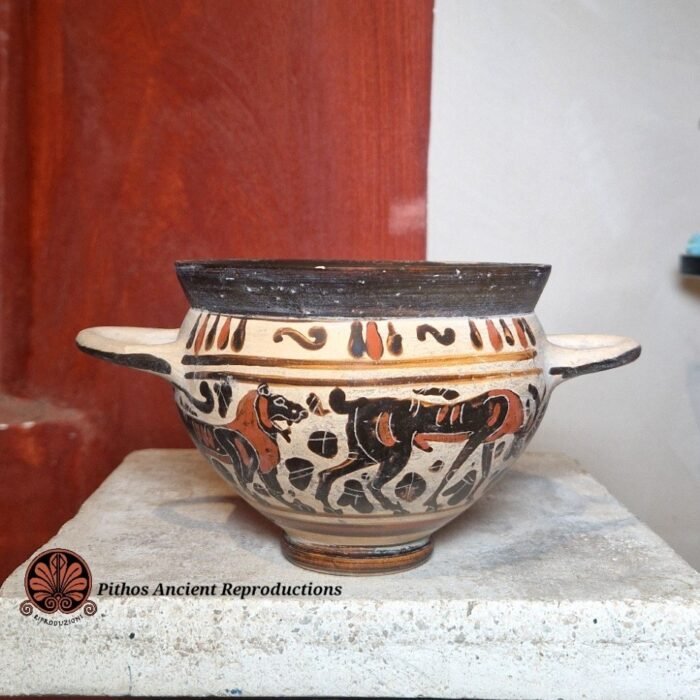 Skyphos corinzio figure nere animali