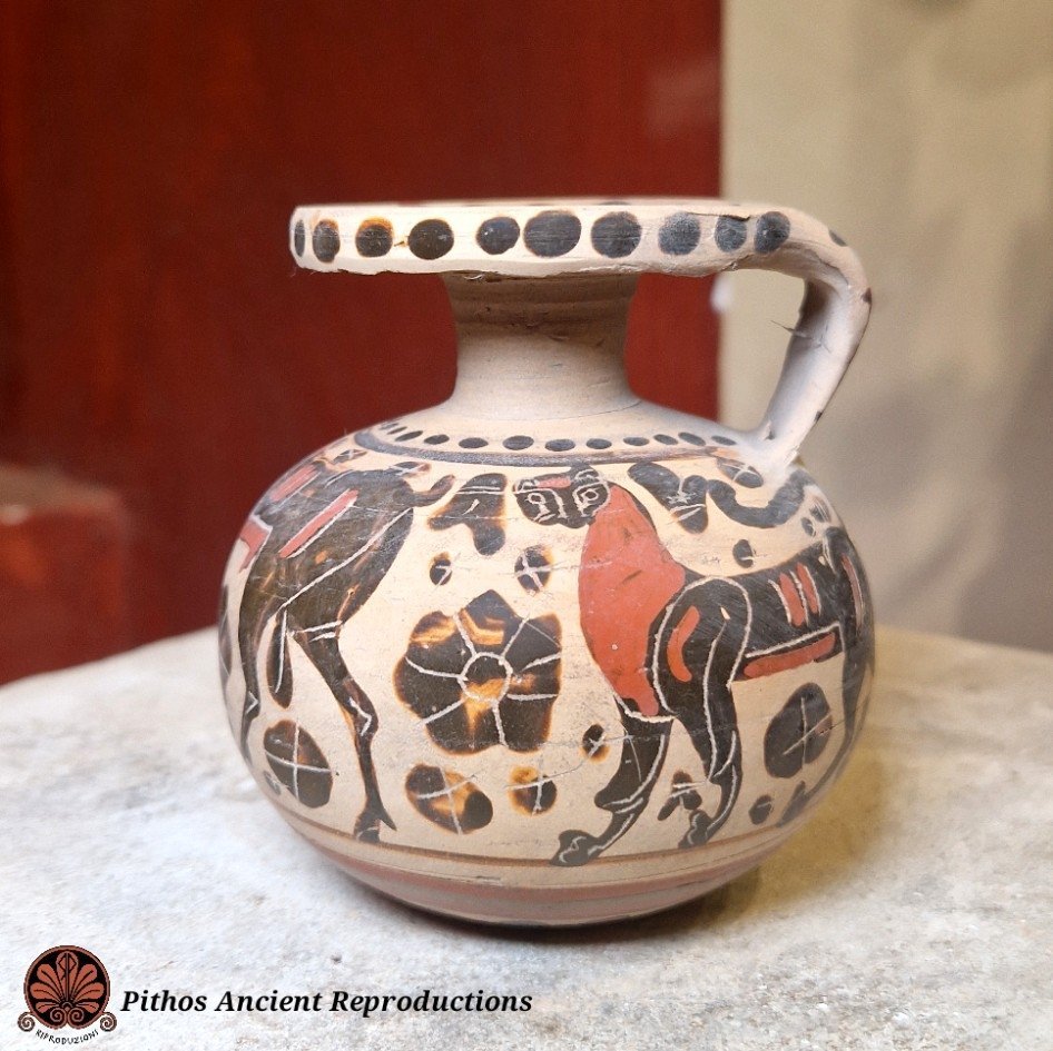 Aryballos etrusco corinzio figure nere 1 - immagine 3