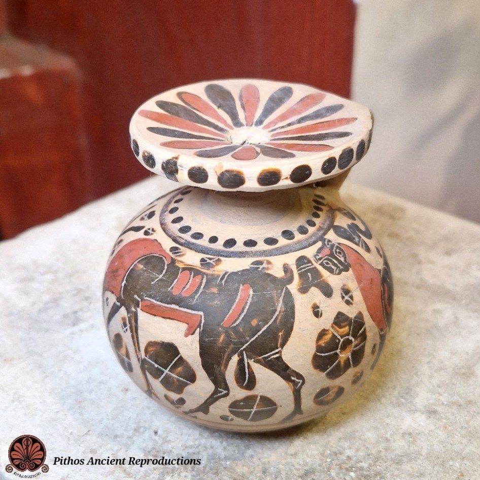 Aryballos etrusco corinzio figure nere 1 - immagine 4