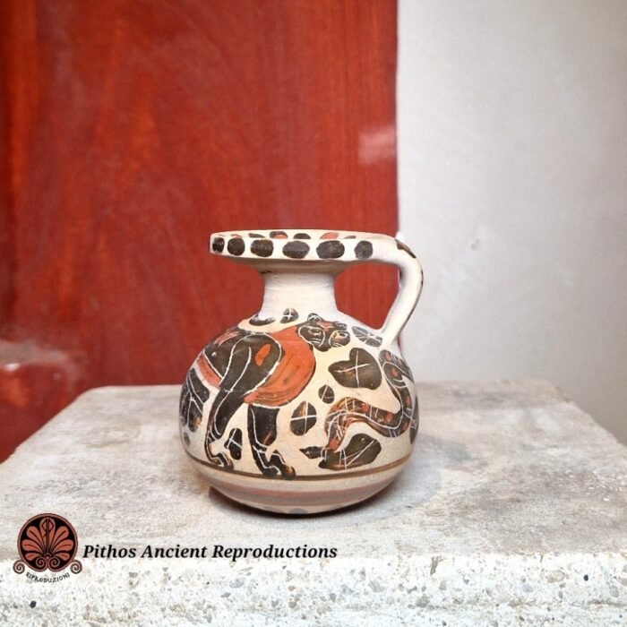 Aryballos etrusco corinzio figure nere 7