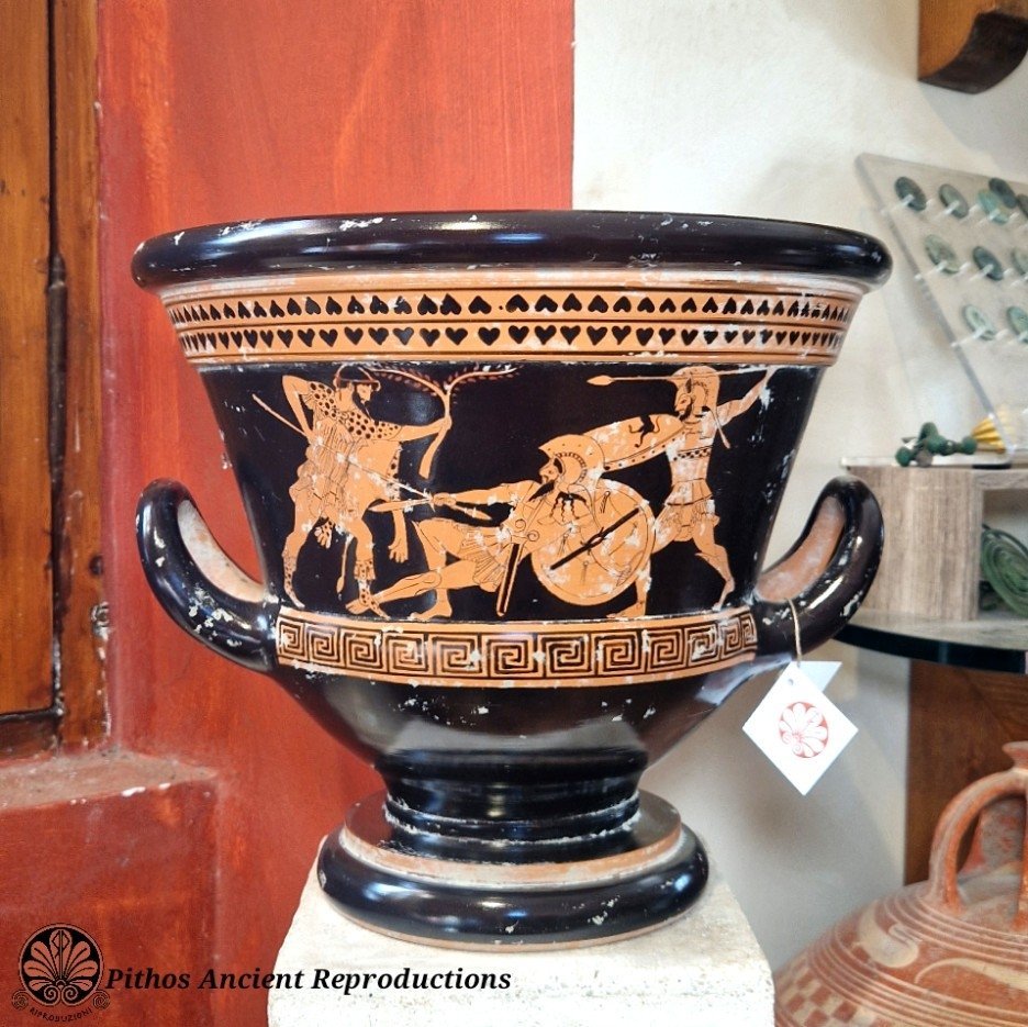 Cratere attico Dioniso/satiri Ercole/giganti a figure rosse - immagine 3