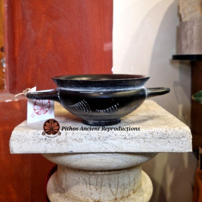 Kylix bucchero ventagli graffiti n5