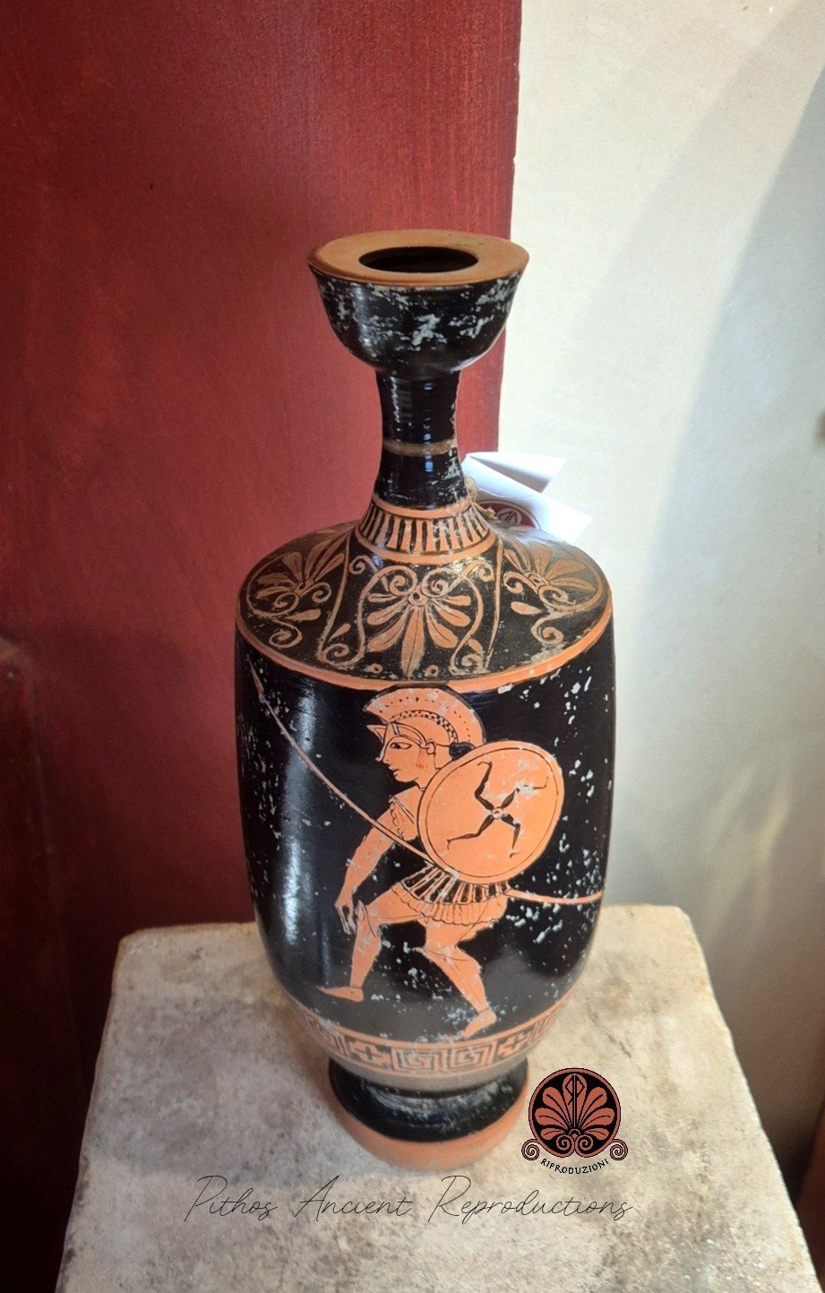 Lekythos guerriero a figure rosse - Image 2