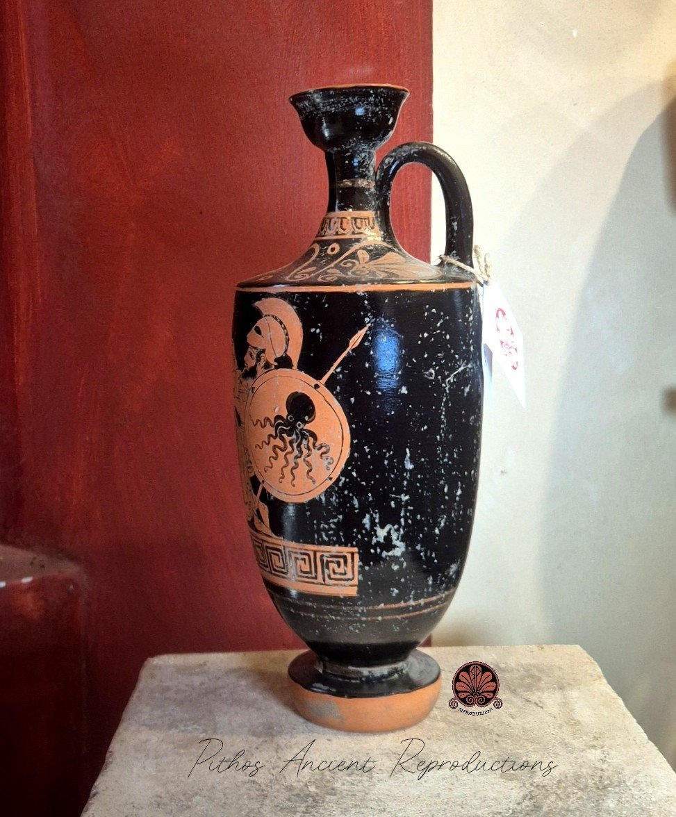 Lekythos globulare apulo donna palmette figure rosse A - Image 4