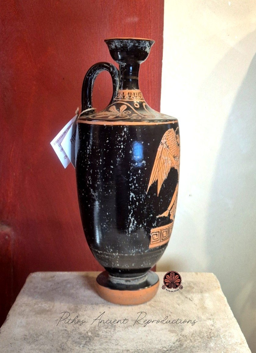 Lekythos globulare apulo donna palmette figure rosse A - Image 2