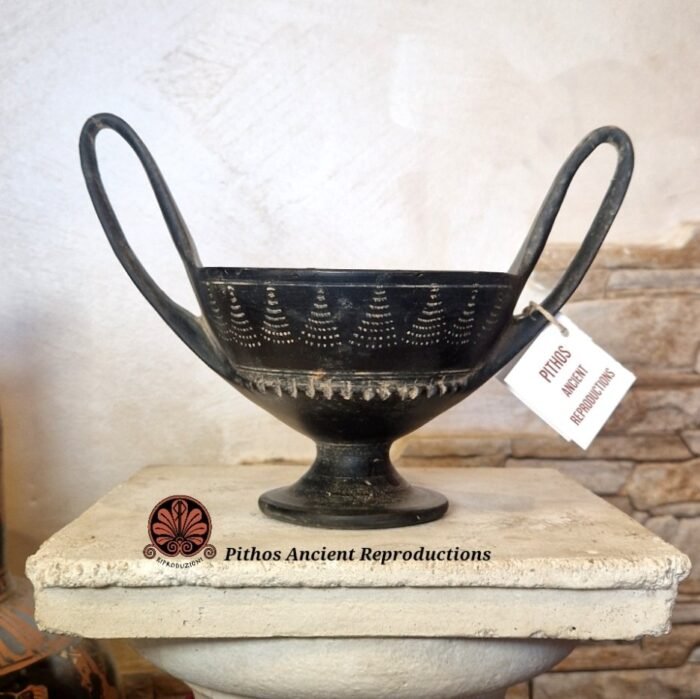 Kantharos etrusco in bucchero ventagli E