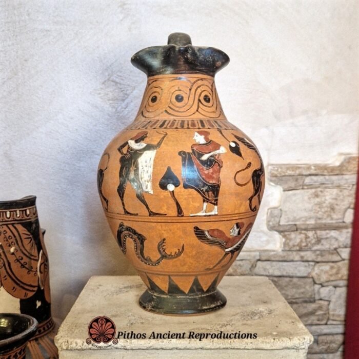 Oinochoe trilobata stile Pontico figure nere