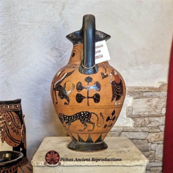 Oinochoe trilobata stile Pontico figure nere - immagine 5
