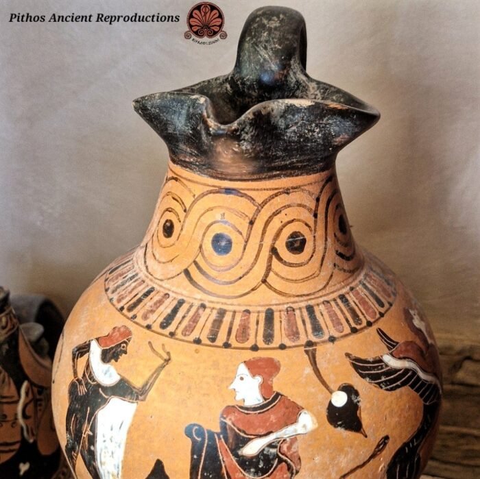 Oinochoe trilobata stile Pontico figure nere - immagine 3