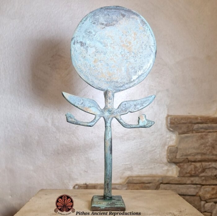 Statua Atena/Minerva con specchio in bronzo - immagine 2