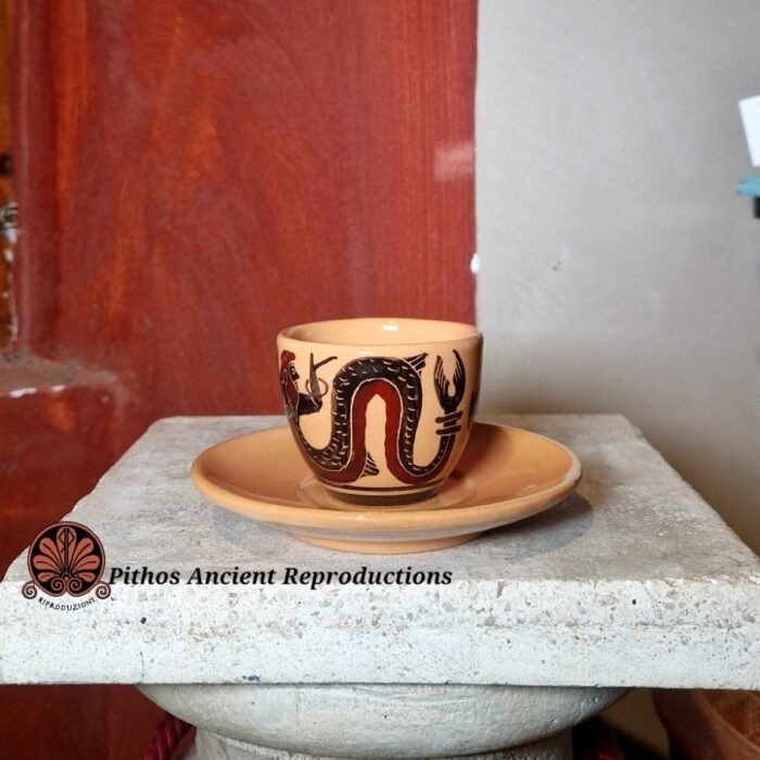 Tazzina caffè ceramica smaltata decorazioni antiche