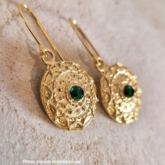 Orecchini calcedonio verde - immagine 2