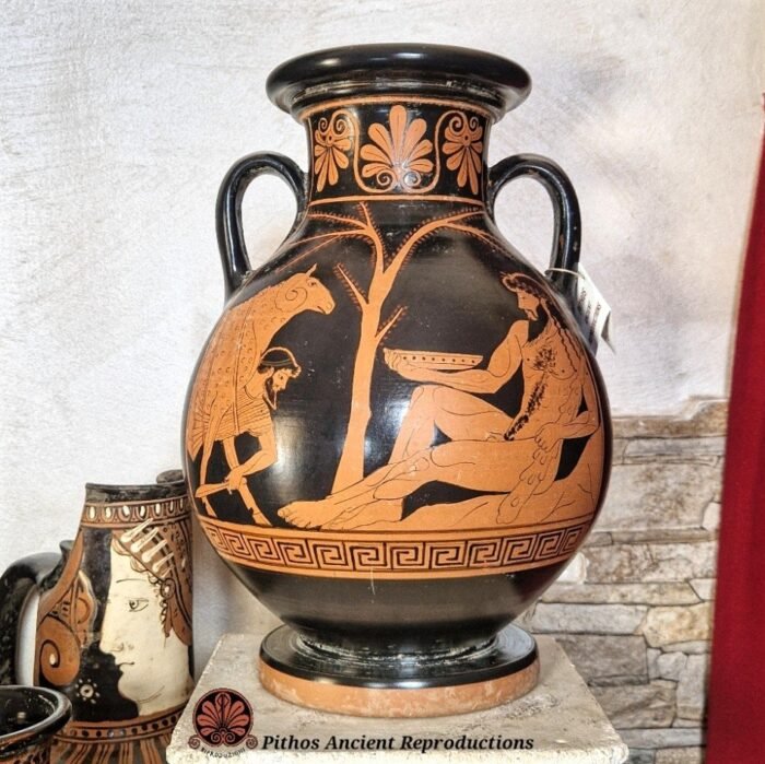 Pelike attica Ercole/Ulisse figure rosse - immagine 3