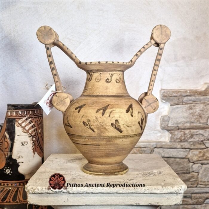 Vaso Trozzella Messapica a figure nere