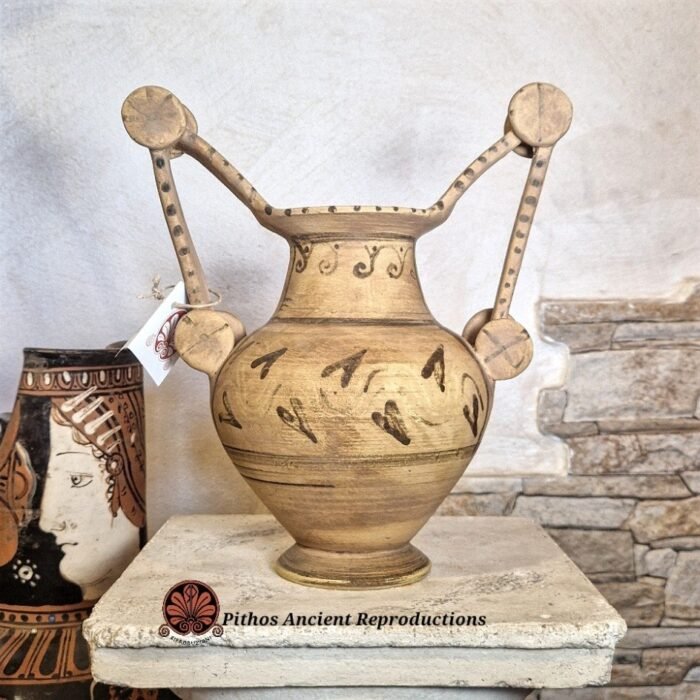 Vaso Trozzella Messapica a figure nere