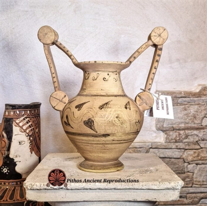 Vaso Trozzella Messapica a figure nere - immagine 3