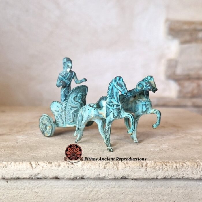 Biga etrusca in bronzo - immagine 4