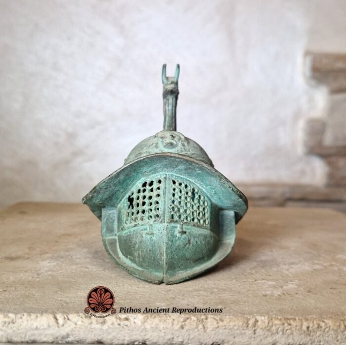 Elmo Gladiatore Medusa Grifone in bronzo - immagine 2