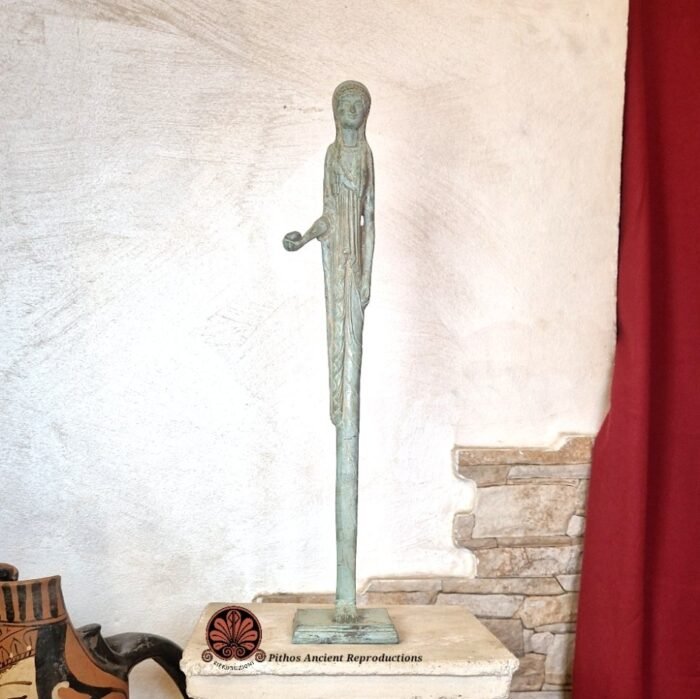 Statua ombra della sera donna etrusca in bronzo