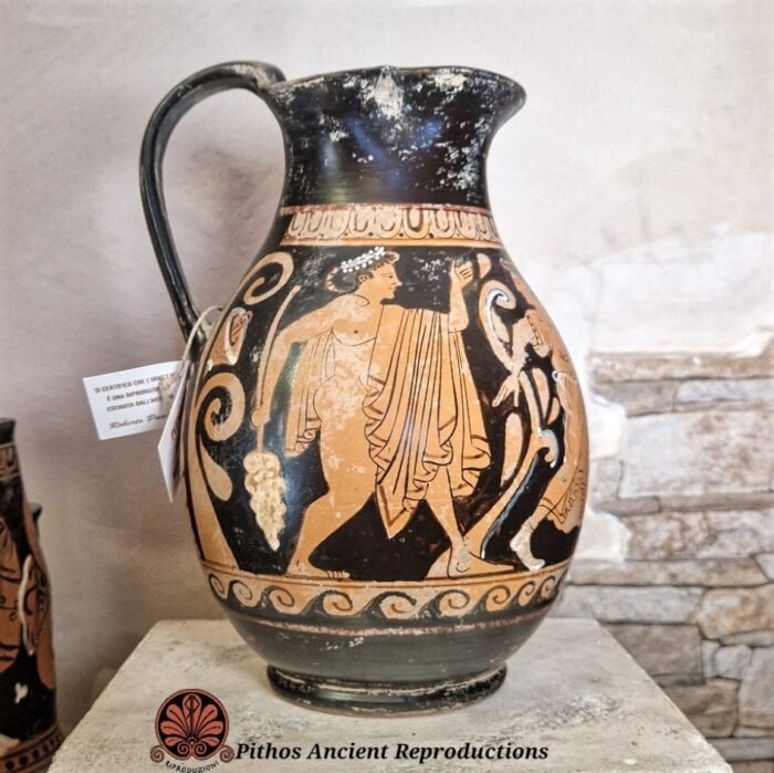 Oinochoe Trilobata apula figure rosse - immagine 2