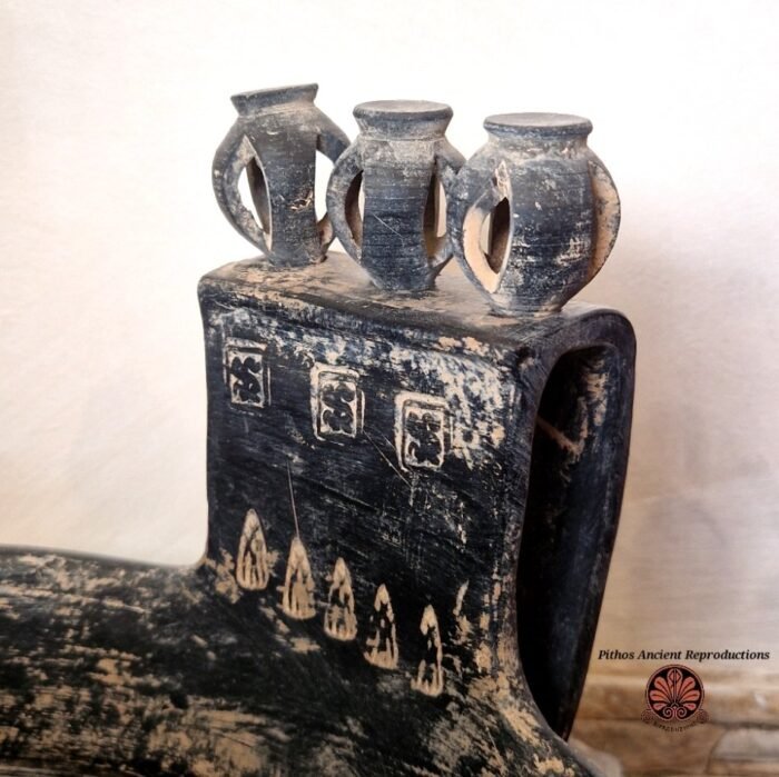 Kantharos etrusco bucchero graffito - immagine 6