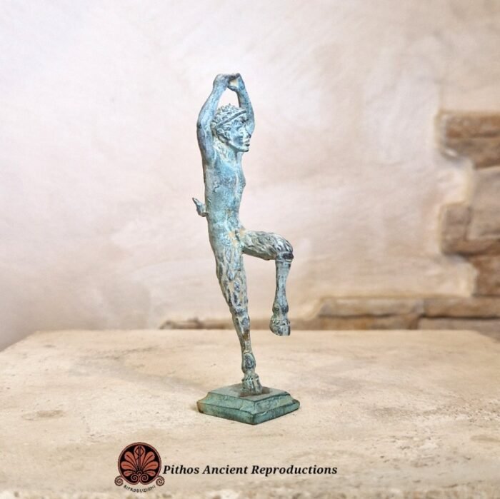 Statua Fauno danzante bronzo microfusione - immagine 5