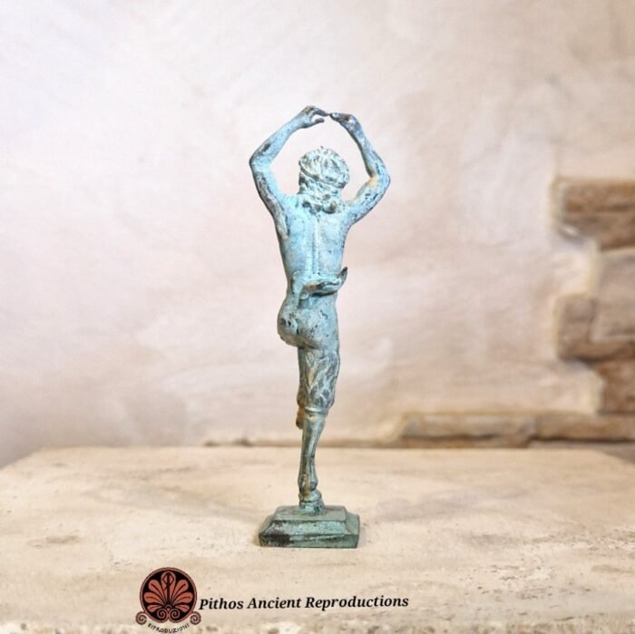 Statua Fauno danzante bronzo microfusione - immagine 4