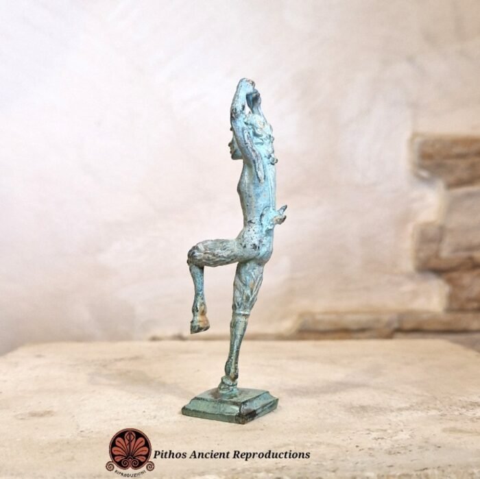 Statua Fauno danzante bronzo microfusione - immagine 3