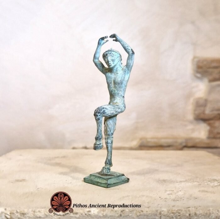 Statua Fauno danzante bronzo microfusione - immagine 2