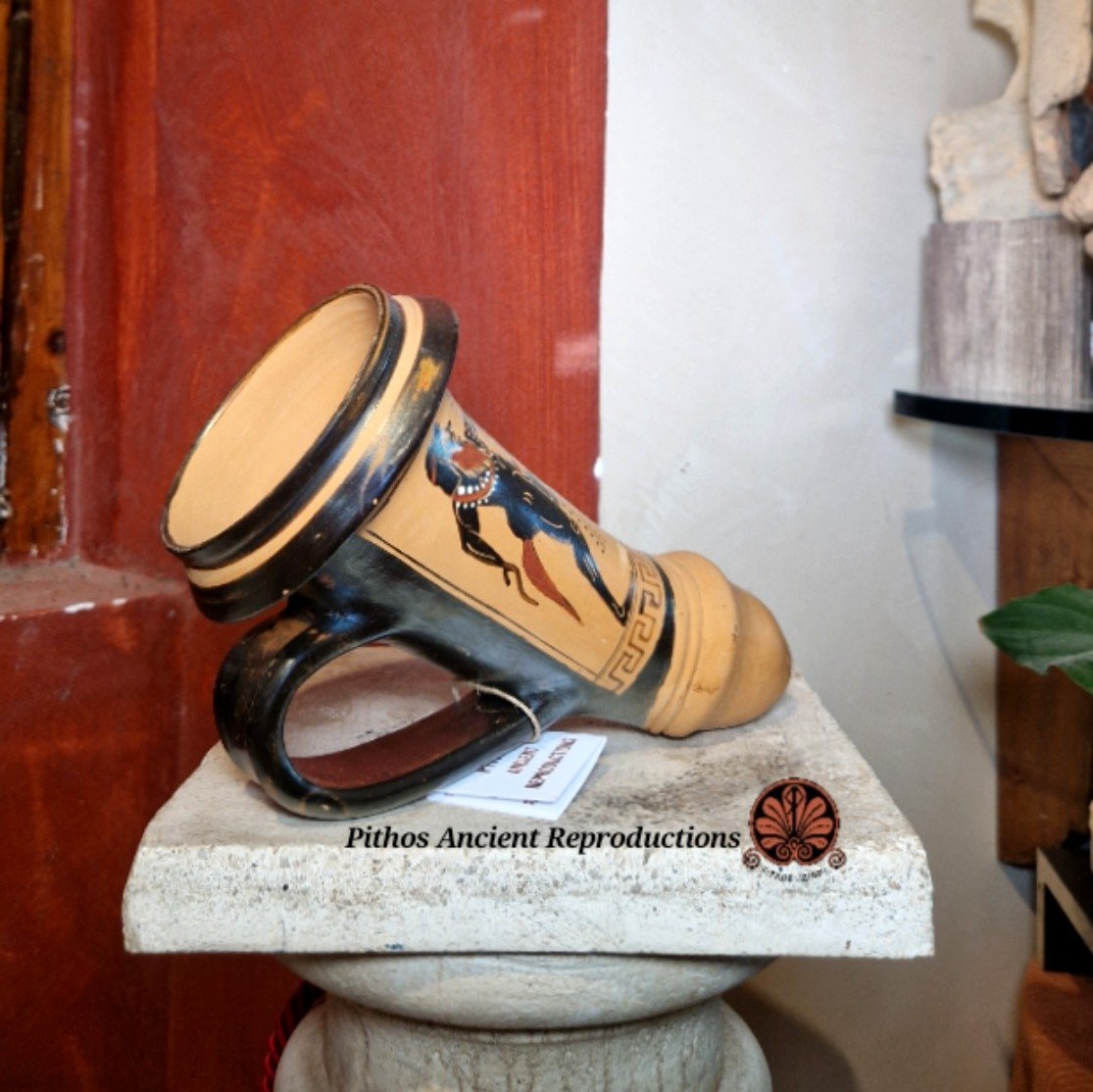 Rhyton a forma fallica figure nere - Image 4