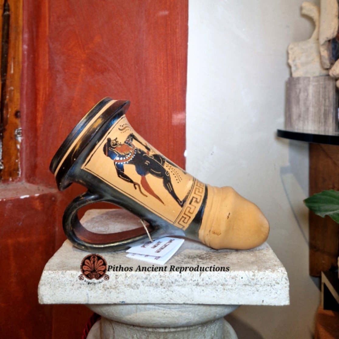 Rhyton a forma fallica figure nere - Image 5
