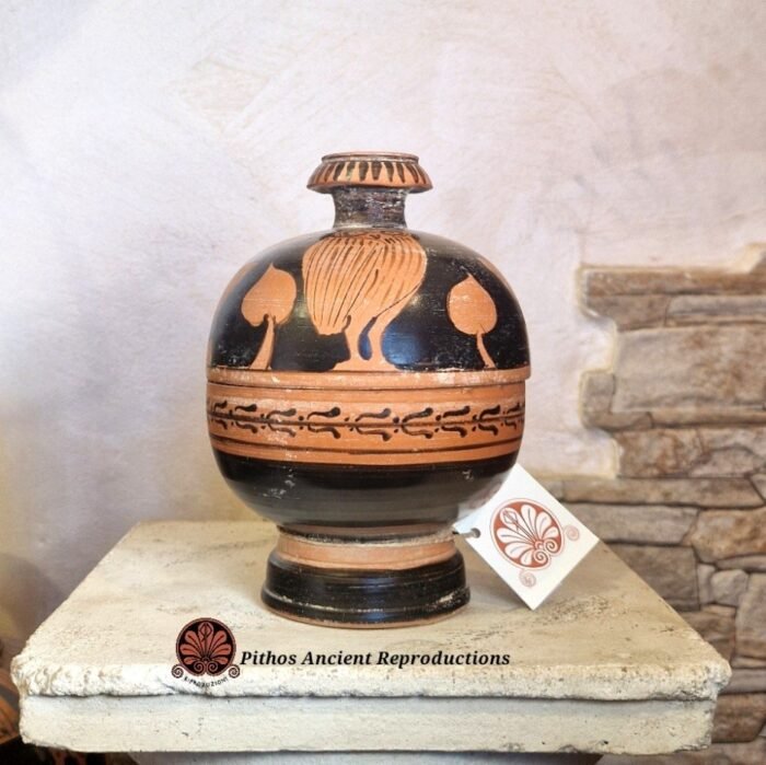 Vaso Pisside civetta figure rosse - immagine 3