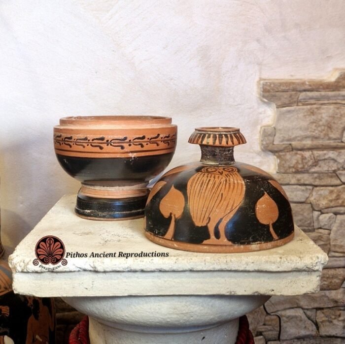 Vaso Pisside civetta figure rosse - immagine 4