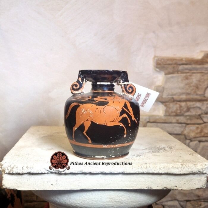 Vaso Aryballos miniaturistico a figure rosse - immagine 3
