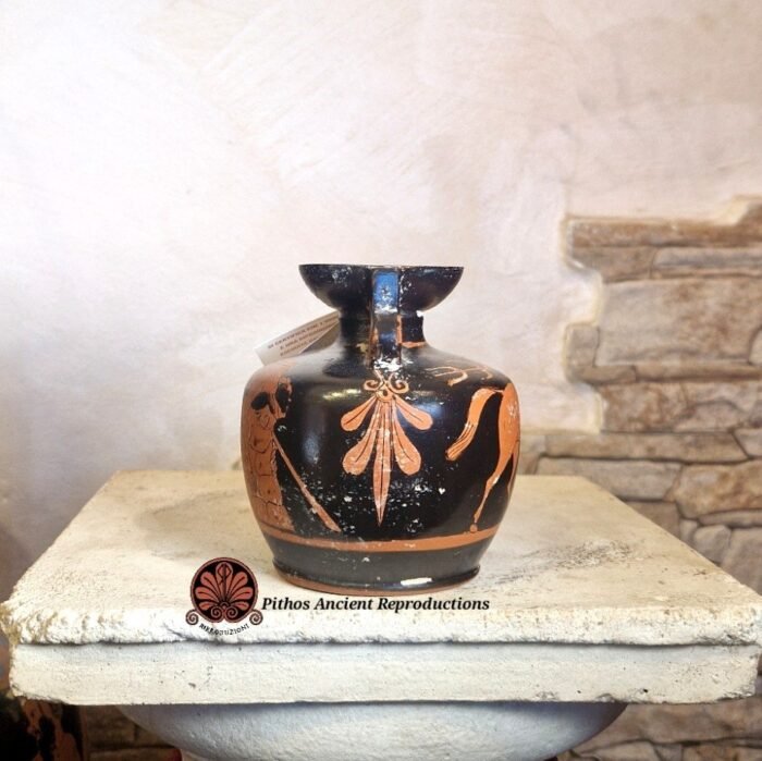 Vaso Aryballos miniaturistico a figure rosse - immagine 4