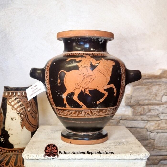 Vaso Stamnos Trittolemo/Europa/Zeus a figure rosse - immagine 3