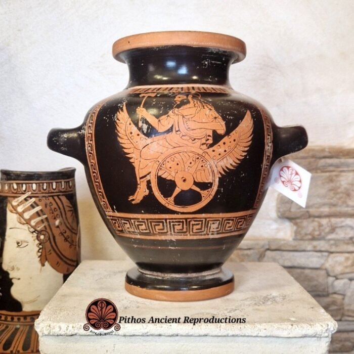 Vaso Stamnos Trittolemo/Europa/Zeus a figure rosse