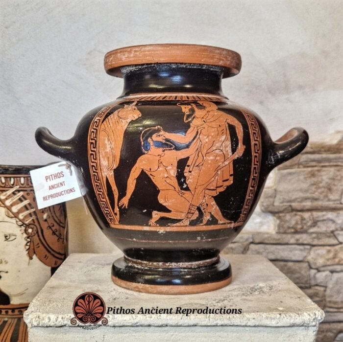 Vaso Stamnos Ercole/Anteo/Argo attico a figure rosse