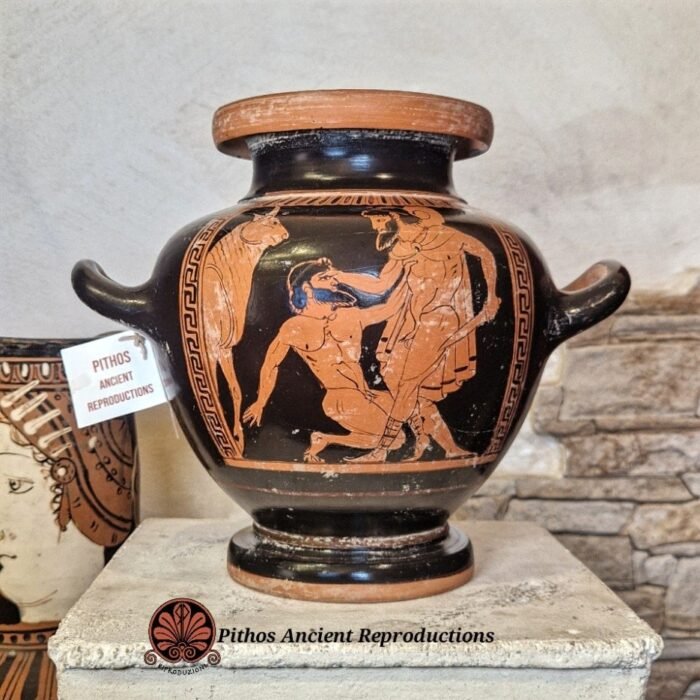 Vaso Stamnos Ercole/Anteo/Argo attico a figure rosse